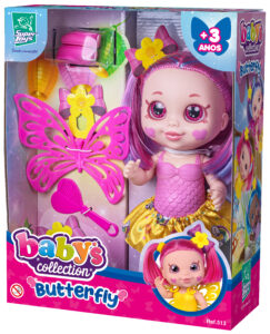 513 - Baby's Collection Butterfly - Cabelo Rosa e Azul, Embalagem 02
